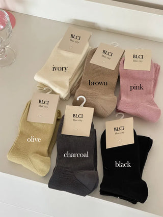 See-through Pleated Warmer Knee Socks Long Socks Collection