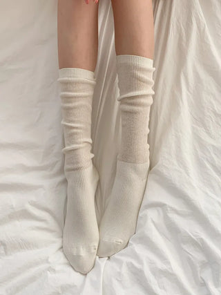 See-through Pleated Warmer Knee Socks Long Socks Collection