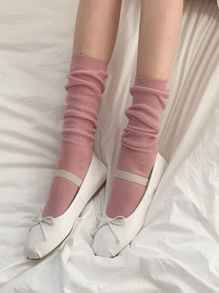 See-through Pleated Warmer Knee Socks Long Socks Collection