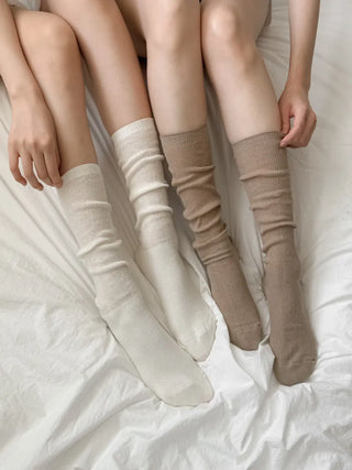 See-through Pleated Warmer Knee Socks Long Socks Collection