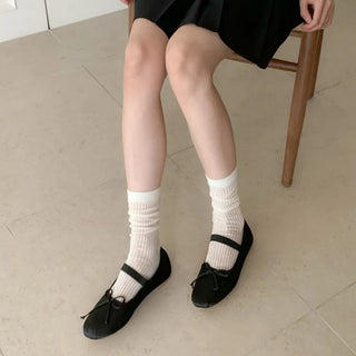 See-through Pleated Warmer Knee Socks Long Socks Collection