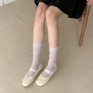 See-through Pleated Warmer Knee Socks Long Socks Collection