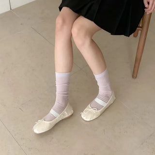 See-through Pleated Warmer Knee Socks Long Socks Collection
