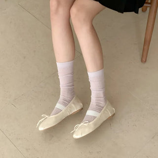 See-through Pleated Warmer Knee Socks Long Socks Collection