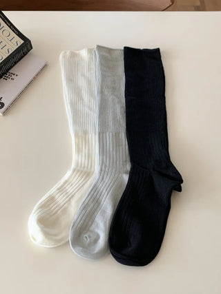 See-through Pleated Warmer Knee Socks Long Socks Collection