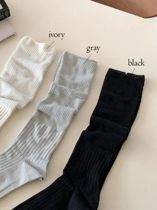 See-through Pleated Warmer Knee Socks Long Socks Collection