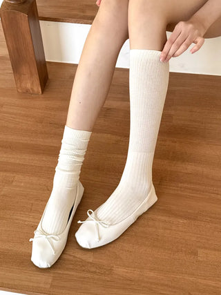 See-through Pleated Warmer Knee Socks Long Socks Collection