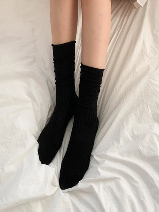 See-through Pleated Warmer Knee Socks Long Socks Collection