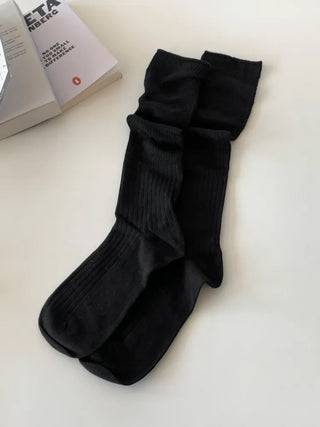 See-through Pleated Warmer Knee Socks Long Socks Collection