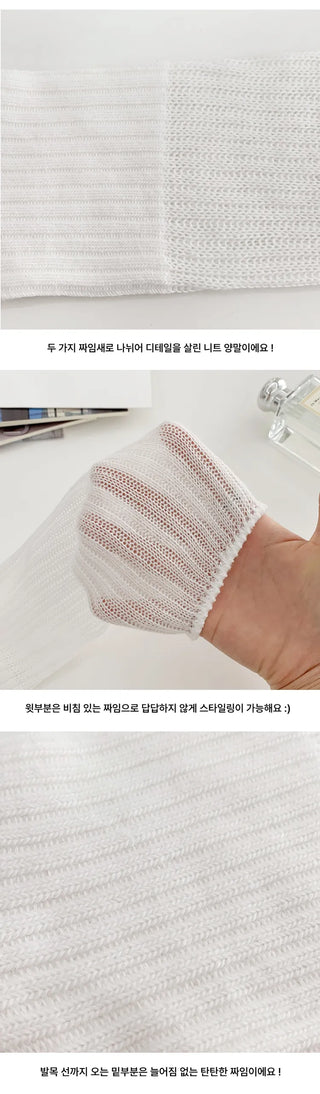 See-through Pleated Warmer Knee Socks Long Socks Collection