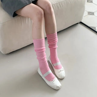 See-through Pleated Warmer Knee Socks Long Socks Collection