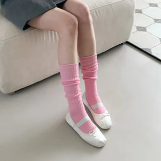 See-through Pleated Warmer Knee Socks Long Socks Collection