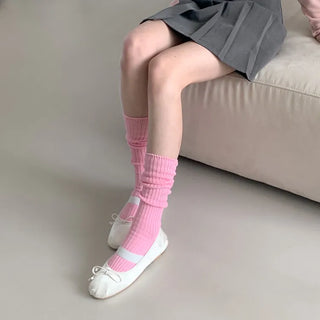 See-through Pleated Warmer Knee Socks Long Socks Collection