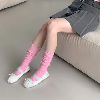 See-through Pleated Warmer Knee Socks Long Socks Collection