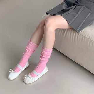 See-through Pleated Warmer Knee Socks Long Socks Collection