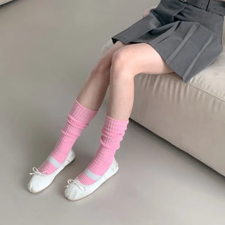 See-through Pleated Warmer Knee Socks Long Socks Collection