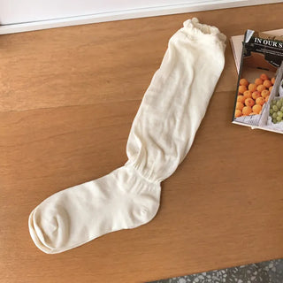 See-through Pleated Warmer Knee Socks Long Socks Collection