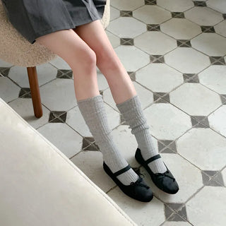 See-through Pleated Warmer Knee Socks Long Socks Collection