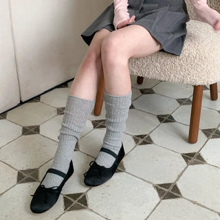See-through Pleated Warmer Knee Socks Long Socks Collection