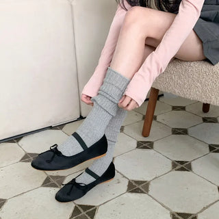 See-through Pleated Warmer Knee Socks Long Socks Collection