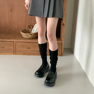 See-through Pleated Warmer Knee Socks Long Socks Collection