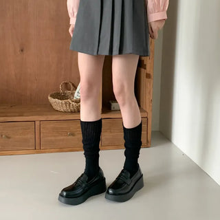 See-through Pleated Warmer Knee Socks Long Socks Collection