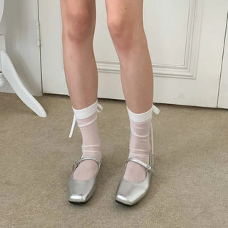 See-through Pleated Warmer Knee Socks Long Socks Collection