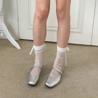 See-through Pleated Warmer Knee Socks Long Socks Collection