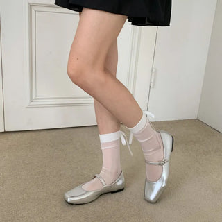 See-through Pleated Warmer Knee Socks Long Socks Collection
