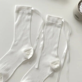 See-through Pleated Warmer Knee Socks Long Socks Collection