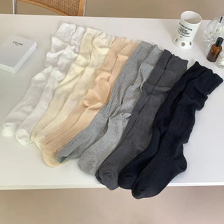 See-through Pleated Warmer Knee Socks Long Socks Collection