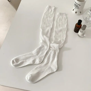 See-through Pleated Warmer Knee Socks Long Socks Collection