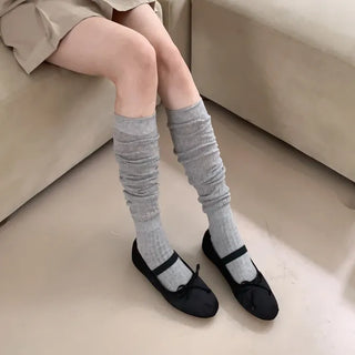 See-through Pleated Warmer Knee Socks Long Socks Collection