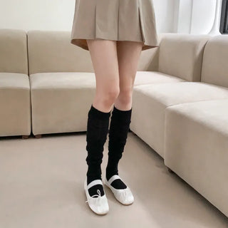 See-through Pleated Warmer Knee Socks Long Socks Collection