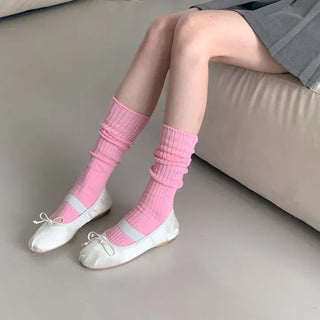 See-through Pleated Warmer Knee Socks Long Socks Collection