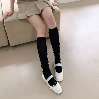 See-through Pleated Warmer Knee Socks Long Socks Collection