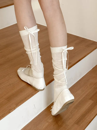 See-through Pleated Warmer Knee Socks Long Socks Collection