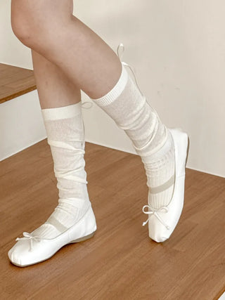 See-through Pleated Warmer Knee Socks Long Socks Collection