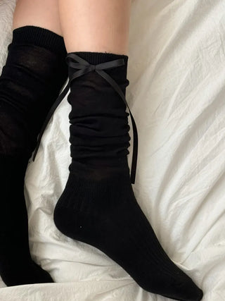 See-through Pleated Warmer Knee Socks Long Socks Collection