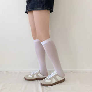 See-through Pleated Warmer Knee Socks Long Socks Collection