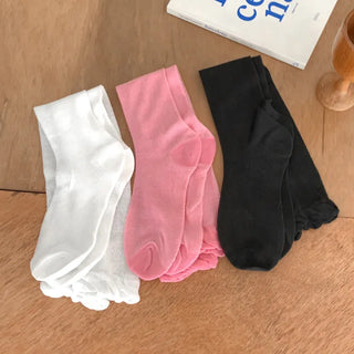 See-through Pleated Warmer Knee Socks Long Socks Collection