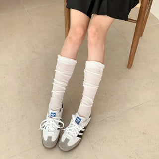 See-through Pleated Warmer Knee Socks Long Socks Collection