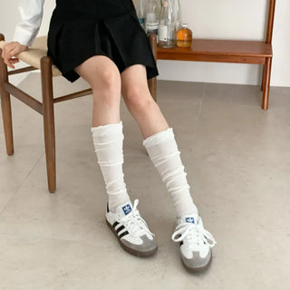See-through Pleated Warmer Knee Socks Long Socks Collection