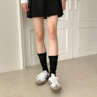 See-through Pleated Warmer Knee Socks Long Socks Collection