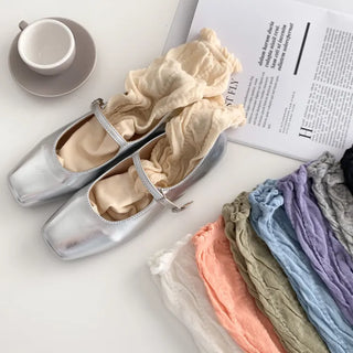 See-through Pleated Warmer Knee Socks Long Socks Collection