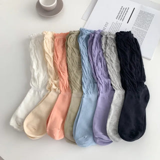 See-through Pleated Warmer Knee Socks Long Socks Collection