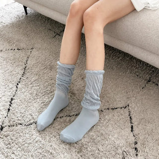 See-through Pleated Warmer Knee Socks Long Socks Collection