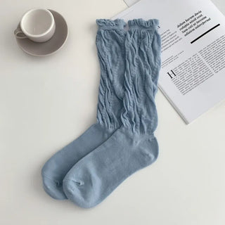 See-through Pleated Warmer Knee Socks Long Socks Collection