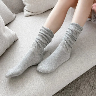 See-through Pleated Warmer Knee Socks Long Socks Collection