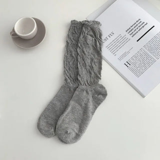 See-through Pleated Warmer Knee Socks Long Socks Collection